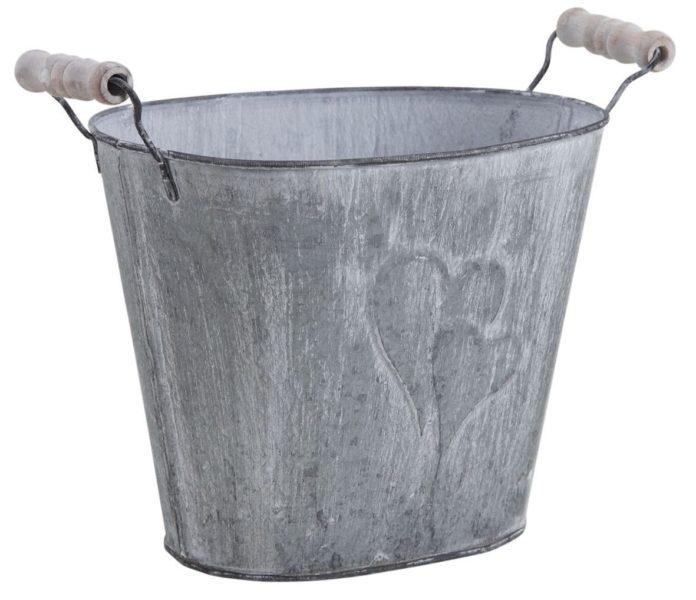 vaso in metallo con manici